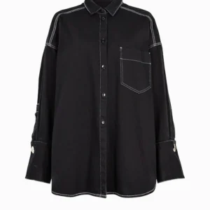 Tres Teal Fenella Black Denim Shirt