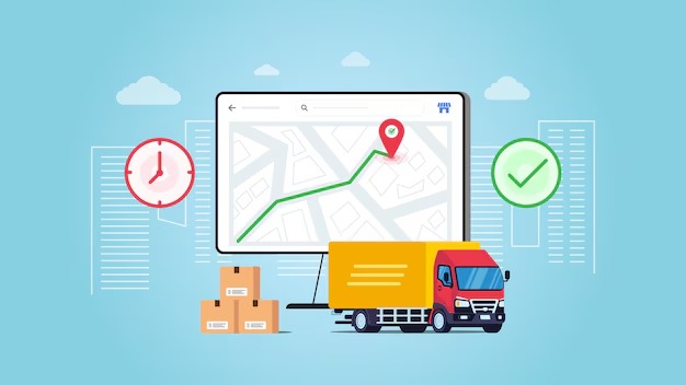 Illustration of a customer tracking an order shipment